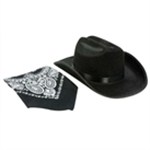 Jr. Cowboy Hat Assortment (3 of each color hat/bandanna)